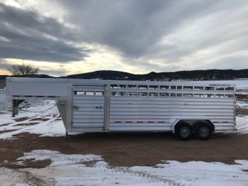 2020 FEATHERLITE 8127 ALUMINUM STOCK TRAILER 7X24
