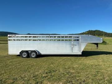 1993 ALUMA-LINE 7X25 STOCK TRAILER