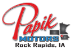 Papik Motors Rock Rapids Logo