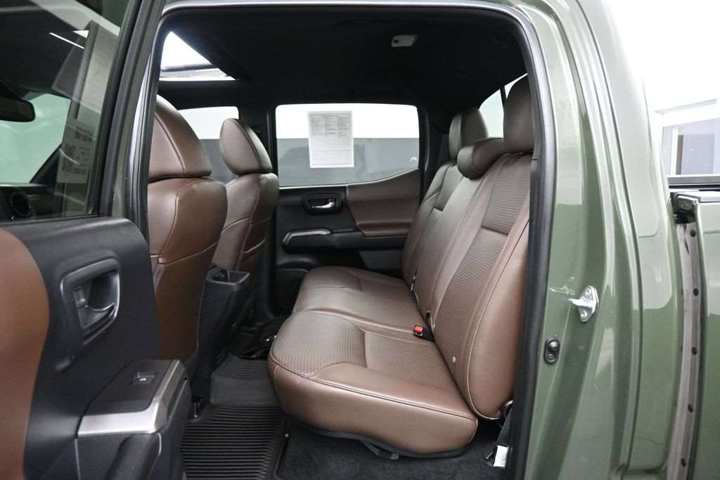 Rear seats of a used 2021 Toyota Tacoma double cab