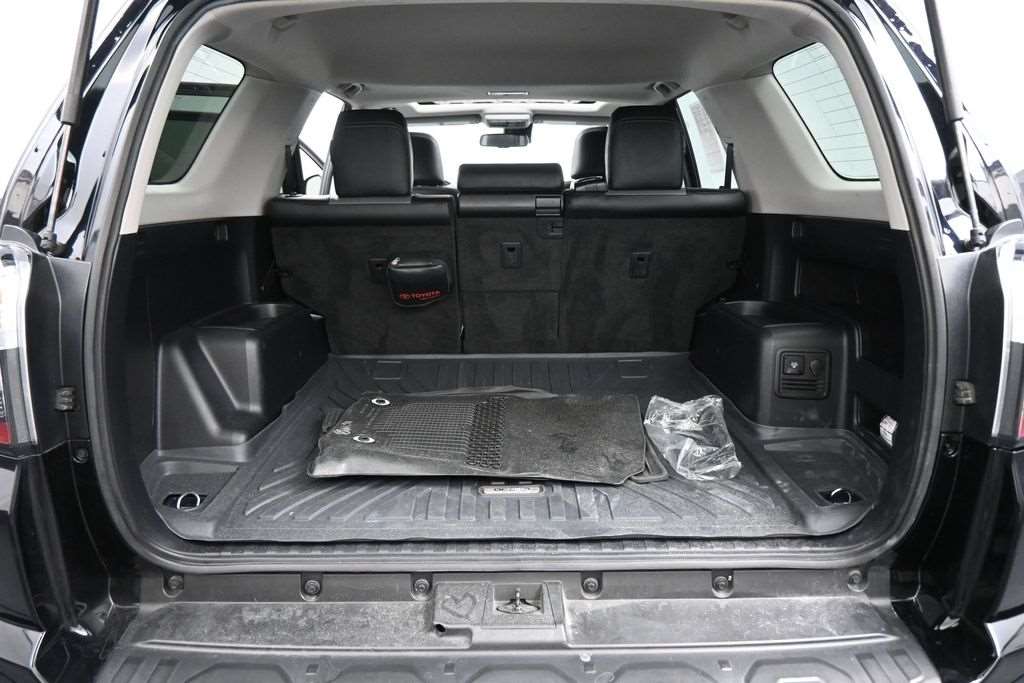 Cargo area of a used 2023 Toyota 4Runner with the rear seats upright