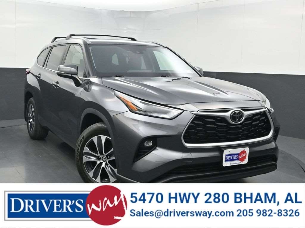 Fourth-generation used Toyota Highlander XLE exterior, shown here as a 2023 Highlander XLE, at Driver's Way in Birmingham, AL