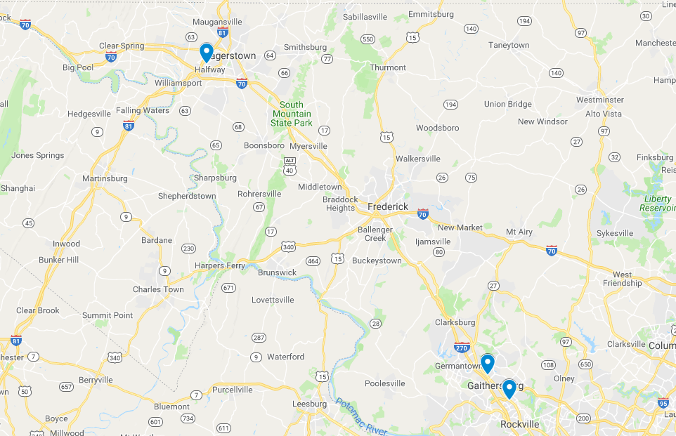 King Auto Group Locations Map