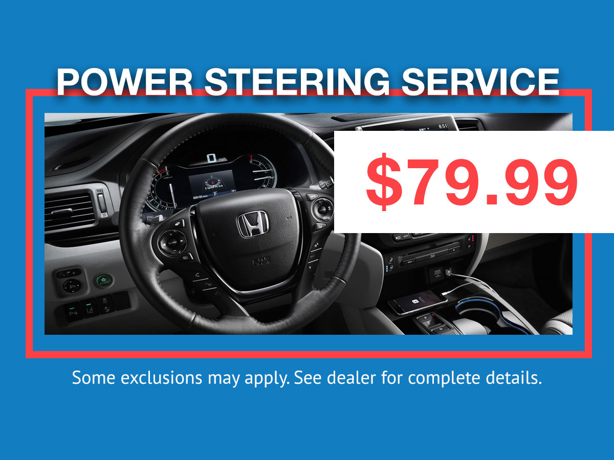 Honda Power Steering Service Coupon