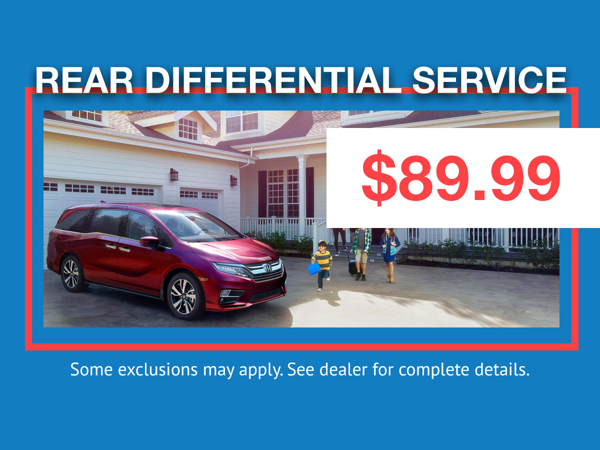 Honda Rear Differential Service Coupon