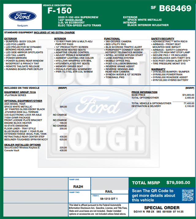 2025 FORD F-150