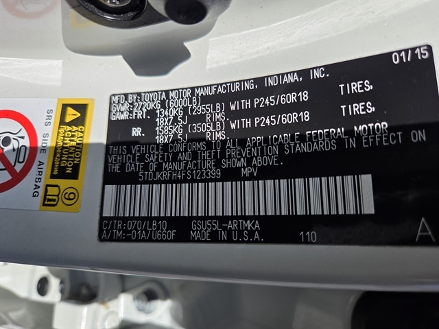 2015 Toyota Highlander Base Hybrid photo 17