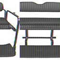 RHOX Rhino Seat Kit, Black, Club Car Tempo, Precedent 04+