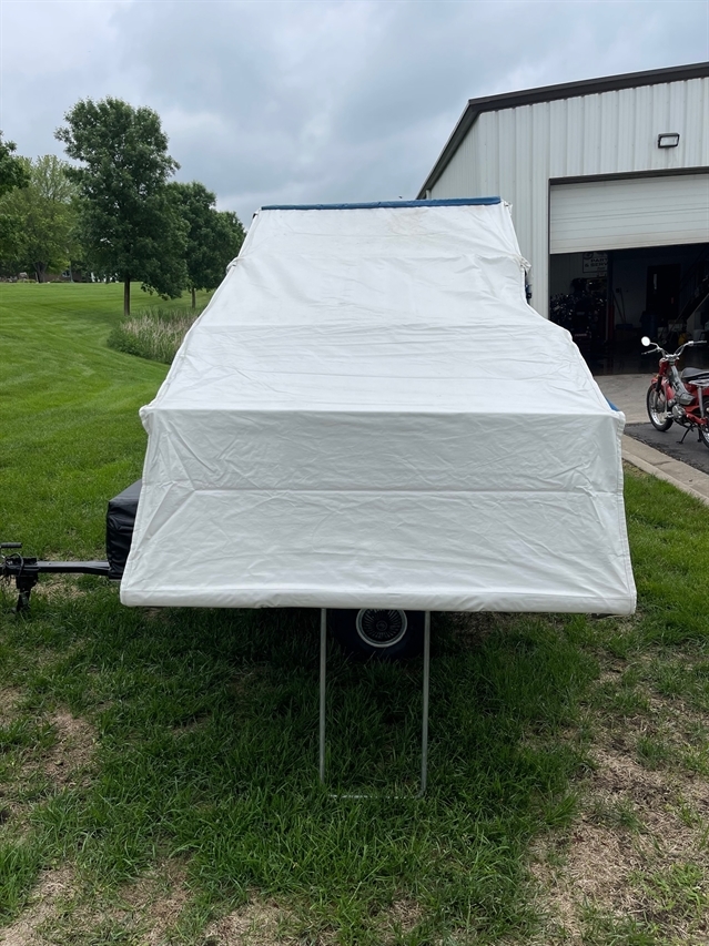 Stock TR1532 USED 1997 KWIK KAMP 4X6 CAMPER MOTORCYCLE TRAILER Sioux