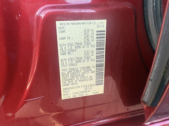 2015 Nissan Frontier S Crew Cab photo 19