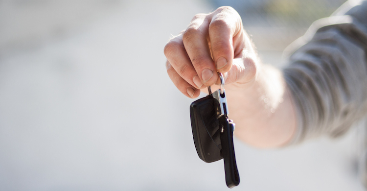 Holding car keys 