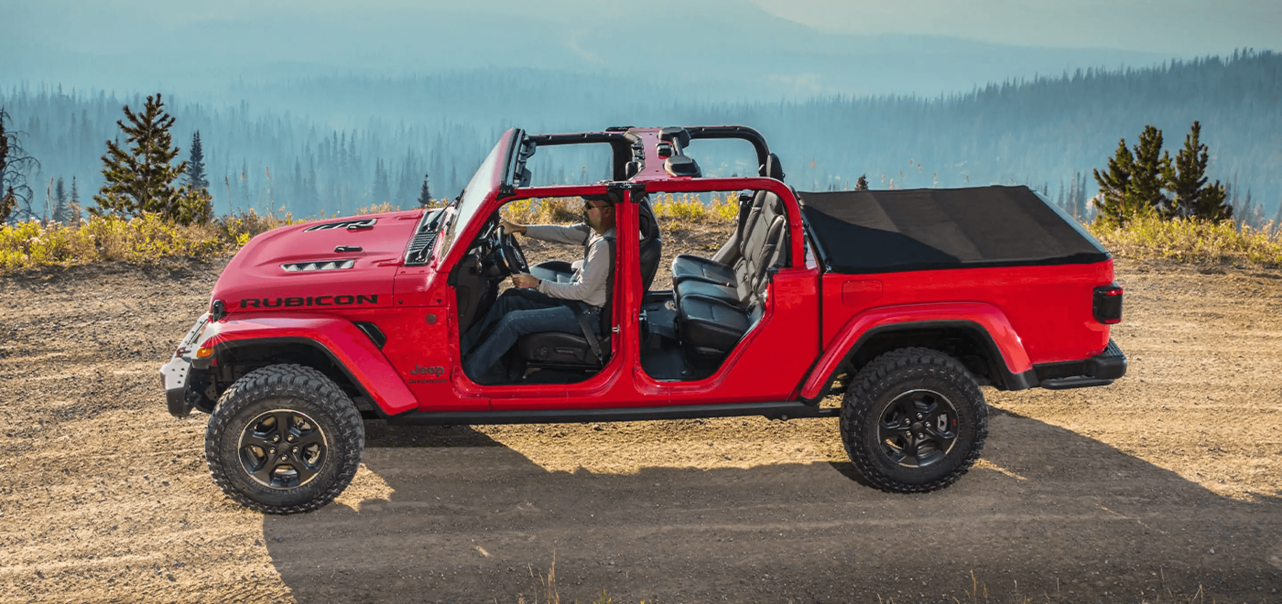 2022 Jeep Gladiator nature shot (no doors and roof)
