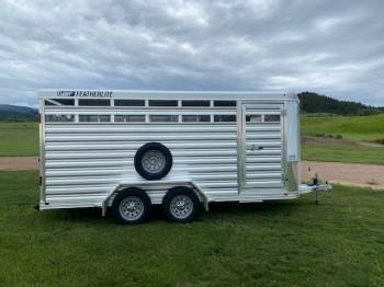 2025 Featherlite 8107 Bumper Pull 16ft Stock Trailer