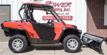 2012 CAN-AM COMMANDER 1000 XT WITH PLOW